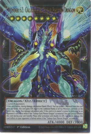 Number 62: Galaxy-Eyes Prime Photon Dragon (BLGG-EN140) - Battles of Legend: Glorious Gallery 1st Edition Battles of Legend: Glorious Gallery Yugioh Single  Squirtle Squad Card Shop.