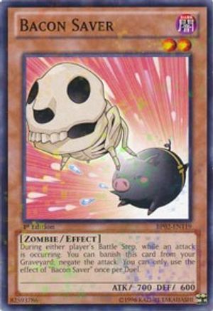 Bacon Saver (Mosaic Rare) (BP02-EN119) - Battle Pack 2: War of the Giants 1st Edition Battle Pack 2: War of the Giants Yugioh Single  Squirtle Squad Card Shop.