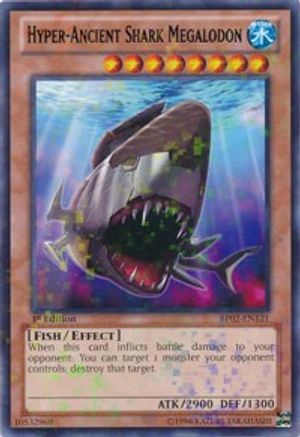 Hyper-Ancient Shark Megalodon (Mosaic Rare) (BP02-EN121) - Battle Pack 2: War of the Giants Unlimited Battle Pack 2: War of the Giants Yugioh Single  Squirtle Squad Card Shop.