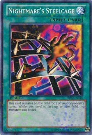 Nightmare's Steelcage (Mosaic Rare) (BP02-EN148) - Battle Pack 2: War of the Giants 1st Edition Battle Pack 2: War of the Giants Yugioh Single  Squirtle Squad Card Shop.