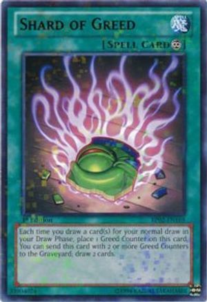 Shard of Greed (Mosaic Rare) (BP02-EN165) - Battle Pack 2: War of the Giants 1st Edition Battle Pack 2: War of the Giants Yugioh Single  Squirtle Squad Card Shop.