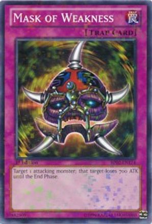 Mask of Weakness (Mosaic Rare) (BP02-EN174) - Battle Pack 2: War of the Giants 1st Edition Battle Pack 2: War of the Giants Yugioh Single  Squirtle Squad Card Shop.