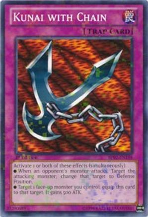 Kunai with Chain (Mosaic Rare) (BP02-EN198) - Battle Pack 2: War of the Giants 1st Edition Battle Pack 2: War of the Giants Yugioh Single  Squirtle Squad Card Shop.