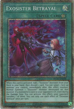 Exosister Betrayal (Starlight Rare) (BLGG-EN130) - Battles of Legend: Glorious Gallery 1st Edition Battles of Legend: Glorious Gallery Yugioh Single  Squirtle Squad Card Shop.