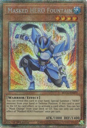 Masked HERO Fountain (Starlight Rare) (BLGG-EN029) - Battles of Legend: Glorious Gallery 1st Edition Battles of Legend: Glorious Gallery Yugioh Single  Squirtle Squad Card Shop.
