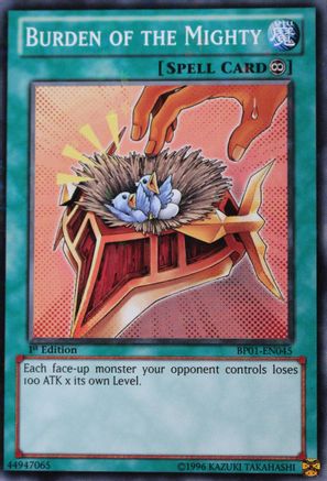 Burden of the Mighty (Starfoil) (BP01-EN045) - Battle Pack: Epic Dawn 1st Edition Battle Pack: Epic Dawn Yugioh Single  Squirtle Squad Card Shop.