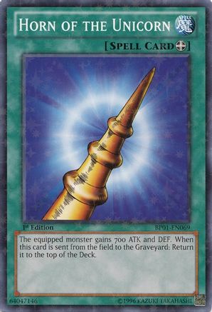 Horn of the Unicorn (Starfoil) (BP01-EN069) - Battle Pack: Epic Dawn 1st Edition Battle Pack: Epic Dawn Yugioh Single  Squirtle Squad Card Shop.