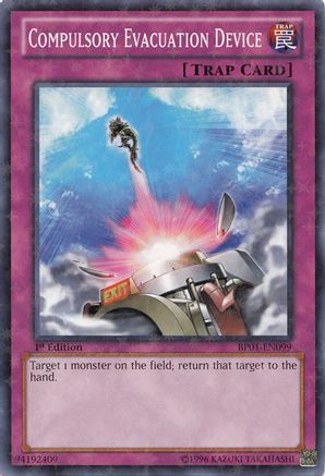 Compulsory Evacuation Device (Starfoil) (BP01-EN099) - Battle Pack: Epic Dawn Unlimited Battle Pack: Epic Dawn Yugioh Single  Squirtle Squad Card Shop.