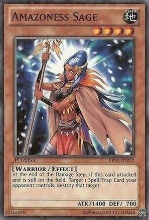 Amazoness Sage (Starfoil) (BP01-EN212) - Battle Pack: Epic Dawn 1st Edition Battle Pack: Epic Dawn Yugioh Single  Squirtle Squad Card Shop.