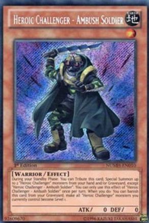 Heroic Challenger - Ambush Soldier (NUMH-EN010) - Number Hunters Unlimited Number Hunters Yugioh Single  Squirtle Squad Card Shop.