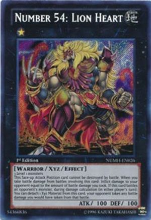 Number 54: Lion Heart (NUMH-EN026) - Number Hunters 1st Edition Number Hunters Yugioh Single  Squirtle Squad Card Shop.