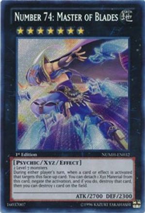Number 74: Master of Blades (NUMH-EN032) - Number Hunters Unlimited Number Hunters Yugioh Single  Squirtle Squad Card Shop.