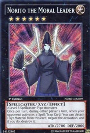 Norito the Moral Leader (NUMH-EN039) - Number Hunters Unlimited Number Hunters Yugioh Single  Squirtle Squad Card Shop.