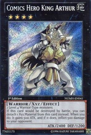 Comics Hero King Arthur (NUMH-EN041) - Number Hunters 1st Edition Number Hunters Yugioh Single  Squirtle Squad Card Shop.