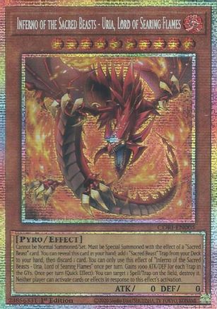 Inferno of the Sacred Beasts - Uria, Lord of Searing Flames (Starlight Rare) (CORI-EN005) - Chaos Origins 1st Edition Chaos Origins Yugioh Single  Squirtle Squad Card Shop.