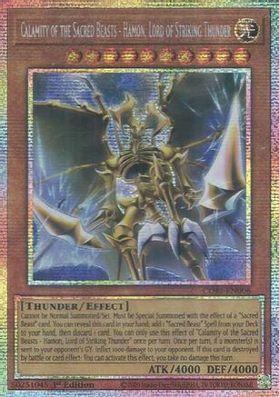 Calamity of the Sacred Beasts - Hamon, Lord of Striking Thunder (Starlight Rare) (CORI-EN006) - Chaos Origins 1st Edition Chaos Origins Yugioh Single  Squirtle Squad Card Shop.