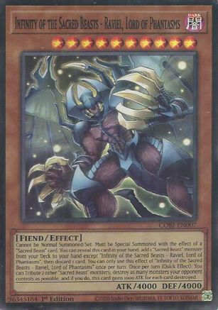 Infinity of the Sacred Beasts - Raviel, Lord of Phantasms (CORI-EN007) - Chaos Origins 1st Edition Chaos Origins Yugioh Single  Squirtle Squad Card Shop.