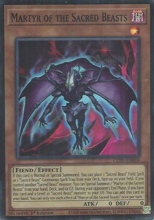 Martyr of the Sacred Beasts (CORI-EN009) - Chaos Origins 1st Edition Chaos Origins Yugioh Single  Squirtle Squad Card Shop.