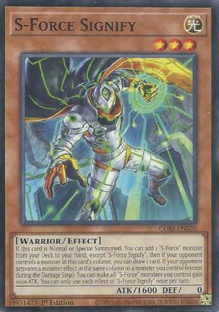 S-Force Signify (CORI-EN020) - Chaos Origins 1st Edition Chaos Origins Yugioh Single  Squirtle Squad Card Shop.