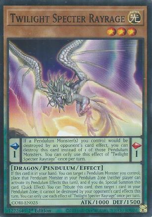 Twilight Specter Rayrage (CORI-EN025) - Chaos Origins 1st Edition Chaos Origins Yugioh Single  Squirtle Squad Card Shop.