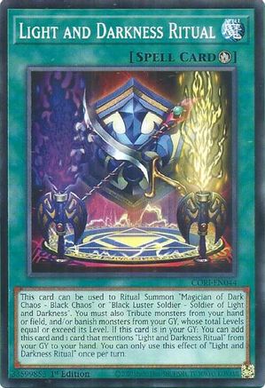 Light and Darkness Ritual (CORI-EN044) - Chaos Origins 1st Edition Chaos Origins Yugioh Single  Squirtle Squad Card Shop.
