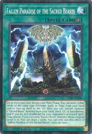 Fallen Paradise of the Sacred Beasts (CORI-EN048) - Chaos Origins 1st Edition Chaos Origins Yugioh Single  Squirtle Squad Card Shop.