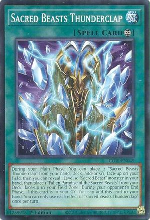 Sacred Beasts Thunderclap (CORI-EN049) - Chaos Origins 1st Edition Chaos Origins Yugioh Single  Squirtle Squad Card Shop.