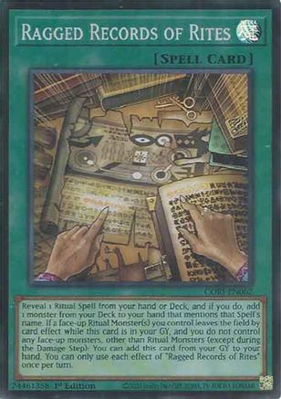 Ragged Records of Rites (CORI-EN062) - Chaos Origins 1st Edition Chaos Origins Yugioh Single  Squirtle Squad Card Shop.