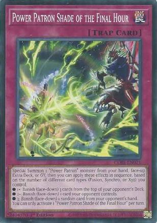 Power Patron Shade of the Final Hour (CORI-EN071) - Chaos Origins 1st Edition Chaos Origins Yugioh Single  Squirtle Squad Card Shop.