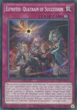Elfnotes: Quatrain of Succession (CORI-EN072) - Chaos Origins 1st Edition Chaos Origins Yugioh Single  Squirtle Squad Card Shop.