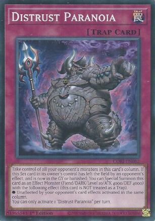Distrust Paranoia (CORI-EN082) - Chaos Origins 1st Edition Chaos Origins Yugioh Single  Squirtle Squad Card Shop.