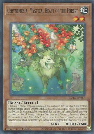 Cerynemesia, Mystical Beast of the Forest (CORI-EN087) - Chaos Origins 1st Edition Chaos Origins Yugioh Single  Squirtle Squad Card Shop.