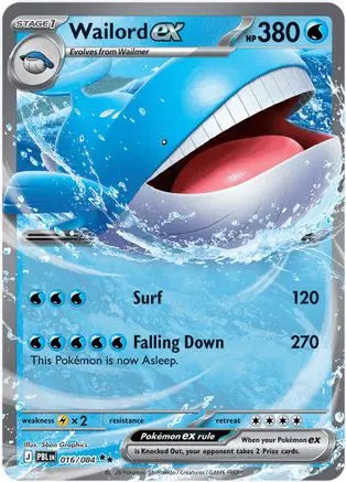 Mega Evolution - Pitch Black - Wailord ex 016/084 - clean card image