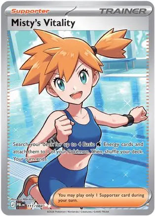 Misty's Vitality 111/084  - Holofoil ME05 Pitch Black - Ultra Rare ME05: Pitch Black Pokemon Single  Squirtle Squad Card Shop.