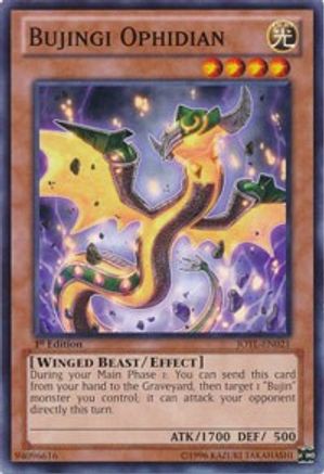 Bujingi Ophidian (JOTL-EN021) - Judgment of the Light Unlimited Judgment of the Light Yugioh Single  Squirtle Squad Card Shop.
