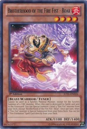 Brotherhood of the Fire Fist - Boar (JOTL-EN026) - Judgment of the Light 1st Edition Judgment of the Light Yugioh Single  Squirtle Squad Card Shop.