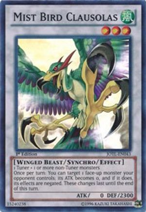Mist Bird Clausolas (JOTL-EN043) - Judgment of the Light 1st Edition Judgment of the Light Yugioh Single  Squirtle Squad Card Shop.