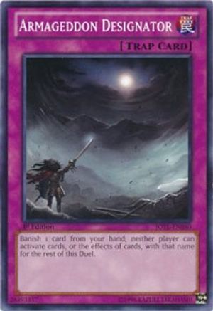 Armageddon Designator (JOTL-EN080) - Judgment of the Light 1st Edition Judgment of the Light Yugioh Single  Squirtle Squad Card Shop.