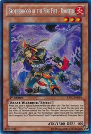 Brotherhood of the Fire Fist - Rooster (JOTL-EN094) - Judgment of the Light 1st Edition Judgment of the Light Yugioh Single  Squirtle Squad Card Shop.