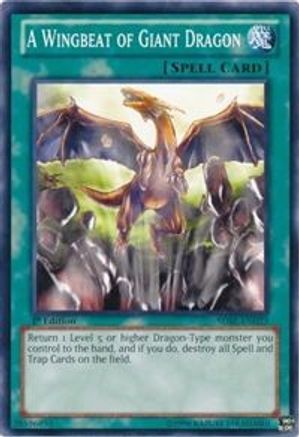 A Wingbeat of Giant Dragon (SDBE-EN023) - Structure Deck: Saga of Blue-Eyes White Dragon 1st Edition Structure Deck: Saga of Blue-Eyes White Dragon Yugioh Single  Squirtle Squad Card Shop.
