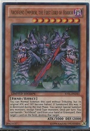 Archfiend Emperor, the First Lord of Horror (JOTL-ENDE1) - Judgment of the Light Limited Judgment of the Light Yugioh Single  Squirtle Squad Card Shop.