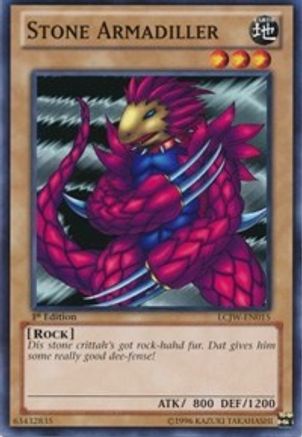 Stone Armadiller (LCJW-EN015) - Legendary Collection 4: Joey's World 1st Edition Legendary Collection 4: Joey's World Yugioh Single  Squirtle Squad Card Shop.