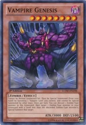 Vampire Genesis (LCJW-EN198) - Legendary Collection 4: Joey's World 1st Edition Legendary Collection 4: Joey's World Yugioh Single  Squirtle Squad Card Shop.