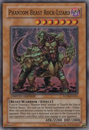 Phantom Beast Rock-Lizard (FOTB-ENSE1) - Force of the Breaker Limited Force of the Breaker Yugioh Single  Squirtle Squad Card Shop.