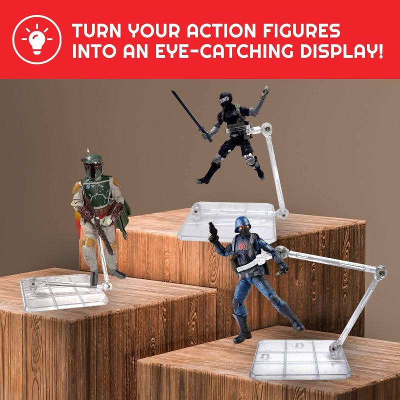 EVORETRO Articulated Plastic Stands for 3.75 and 6 Inches Action Figure EVORETRO Canada Figurine Protectors  Squirtle Squad Card Shop.