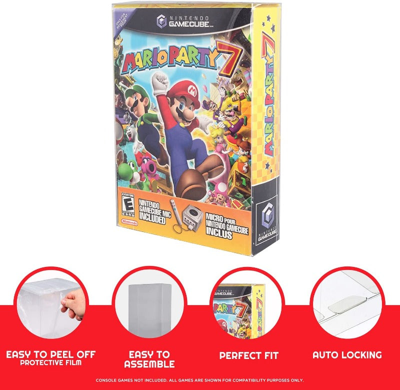Nintendo GameCube Mario Party Zelda Four Swords EVORETRO PET Protectors - Pack of 1 EVORETRO Canada Video Game Protectors  Squirtle Squad Card Shop.