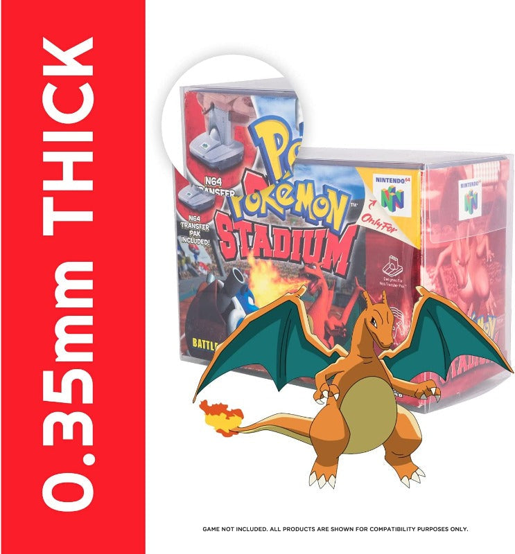 EVORETRO Nintendo N64 Pokemon Stadium PET Protectors - Pack of 1 EVORETRO Canada Protectors (K)  Squirtle Squad Card Shop.