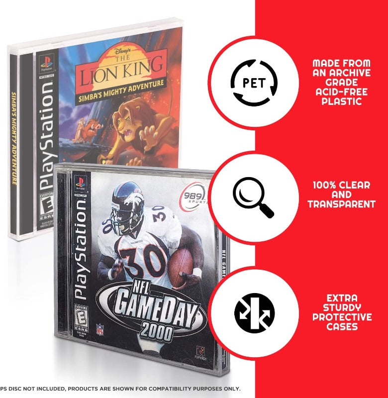 Playstation PS1 Single CD Dreamcast (Jewel Case) - EVORETRO PET Protectors - Pack of 25 EVORETRO Canada Video Game Protectors  Squirtle Squad Card Shop.