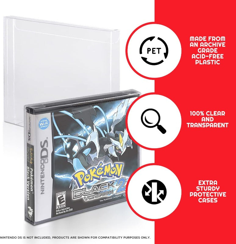 Nintendo DS (Game Box | NTSC) EVORETRO PET Protectors - Pack of 25 EVORETRO Canada Video Game Protectors  Squirtle Squad Card Shop.