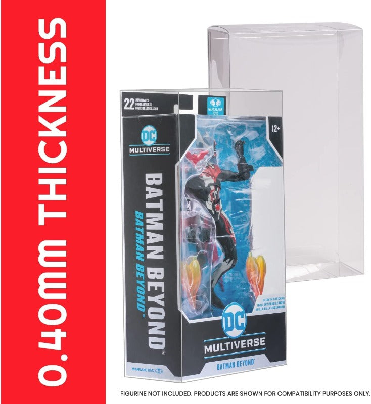 DC Multiverse McFarlane Regular (Batman Beyond - Black Box) & Mirrorverse (Box) EVORETRO PET Protector 0.40MM - Pack of 10 EVORETRO Canada Figurine Protectors  Squirtle Squad Card Shop.